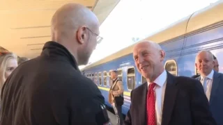 UK Defence Secretary John Healey visits Kyiv to meet Denys Shmyhal. Talks cover Ramstein meeting in London, bilateral defence projects and coalition support.