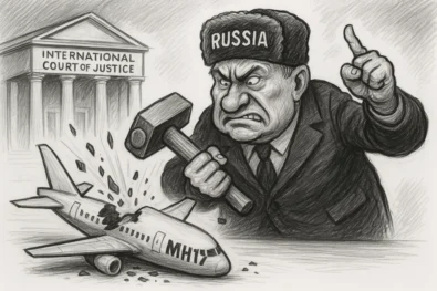 Flight MH17 on 17 July 2014: Russia contests its responsibility before the UN Court of Justice and calls the ICAO decision politically motivated.