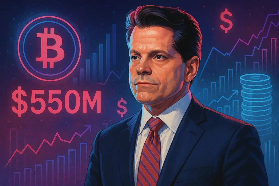 Crypto treasury management: Anthony Scaramucci launches a $550M firm to manage digital assets for corporations, institutions, and sovereign funds.