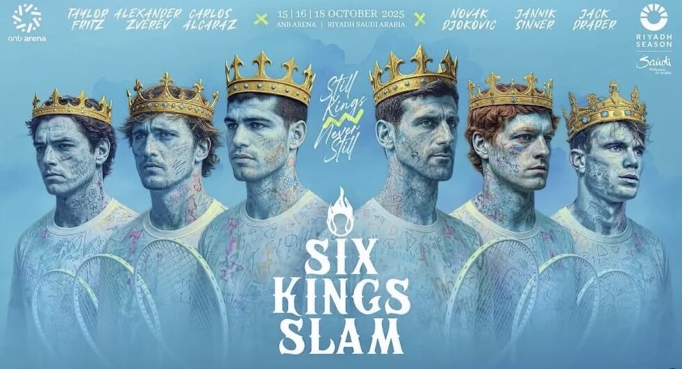 Today, 18 October, the Six Kings Slam 2025 final takes place in Riyadh – Alcaraz vs Sinner live on Netflix at 6 p.m. UK. Winner earns $6 million from a $13.5M prize pool.