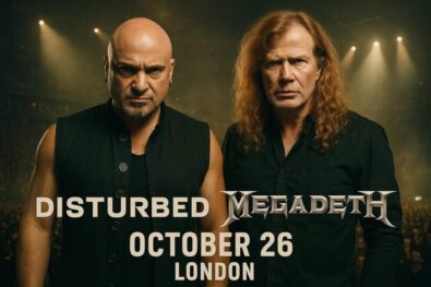 Disturbed & Megadeth live at London&rsquo;s O2 Arena on 26 Oct 2025 &mdash; tickets from &pound;165, full &ldquo;The Sickness&rdquo; set, Megadeth support, venue details & travel tips.