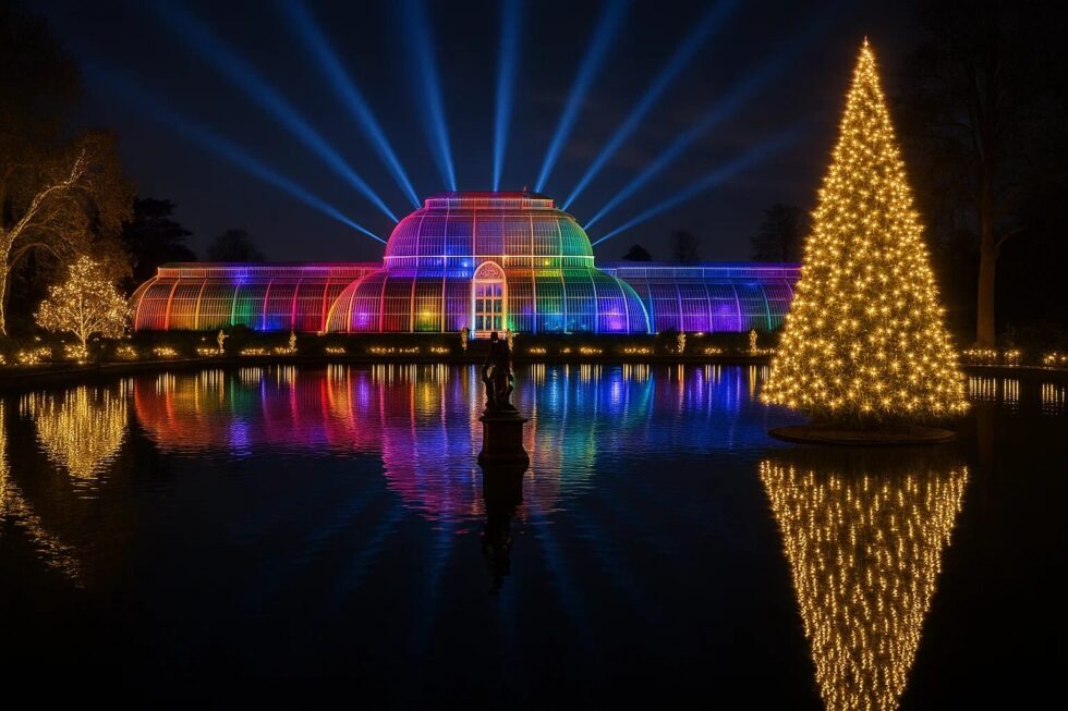 Christmas at Kew 2025 returns November 14 to January 4! Discover the stunning 3km light trail, new installations at the Great Pagoda, ticket prices, and booking advice for London's key festive event.