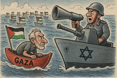 Israel intercepted the last boat of a 42-ship Gaza flotilla 42.5 miles from shore, carrying 450 activists including Greta Thunberg,