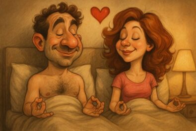 Mindfulness in bed deepens passion and love. 65% of couples report dissatisfaction due to mental absence. Practical exercises for conscious sex and more pleasure.