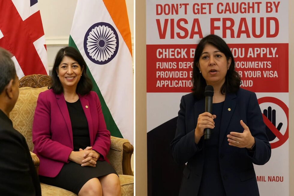 UK Minister Seema Malhotra is in India to boost the UK-India FTA, confirm 10 Women in STEM Scholarships (£400k), and launch a visa fraud campaign in Tamil Nadu.