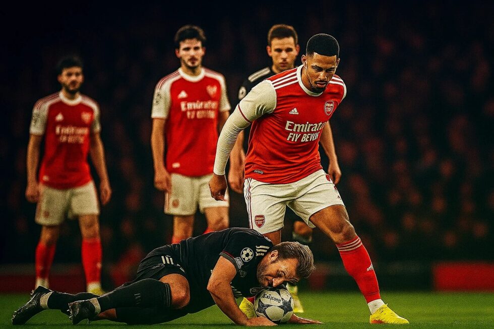 Arsenal defender William Saliba mocked Harry Kane on Instagram after the 3-1 win over Bayern Munich. Kane failed to register a single shot. Saliba's stats were 98% pass accuracy.