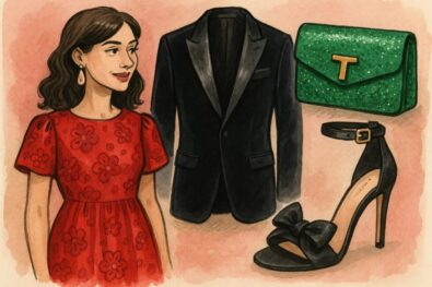 Ted Baker's Festive Dressing collection, featuring velvet suits and evening dresses, is fully released in UK stores by mid-November. Find practical style tips for the Christmas Party Season.