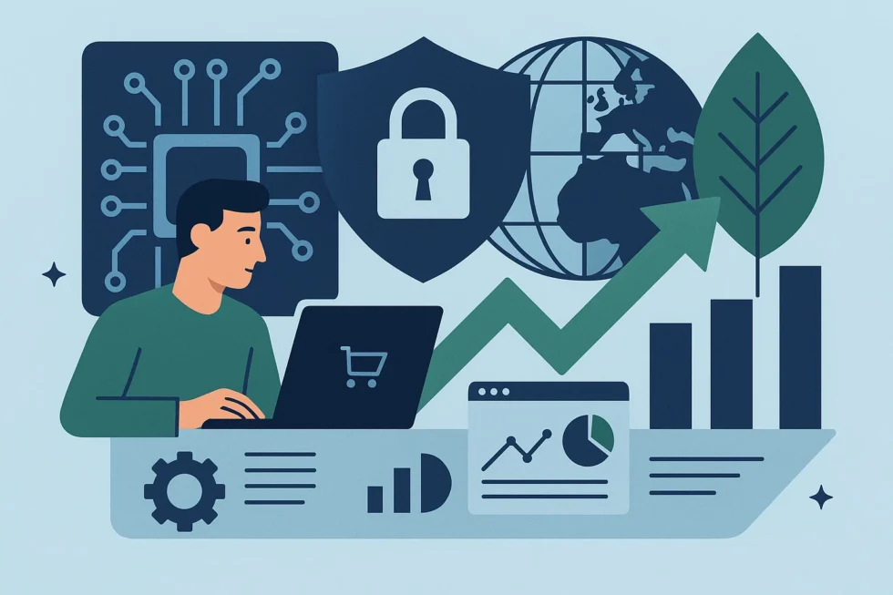 AI, cybersecurity and sustainable tech redefine UK e-commerce 2025. How British retailers use innovation and trust to drive long-term digital growth.