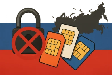 Russia blocks mobile internet for incoming SIM cards for 24 hours post-entry. This "cooling-off phase" aims to prevent cards from being used in hostile drone navigation systems.