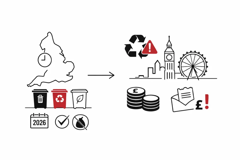 What are England bin collection rules 2026 and how will London fines change for recycling
