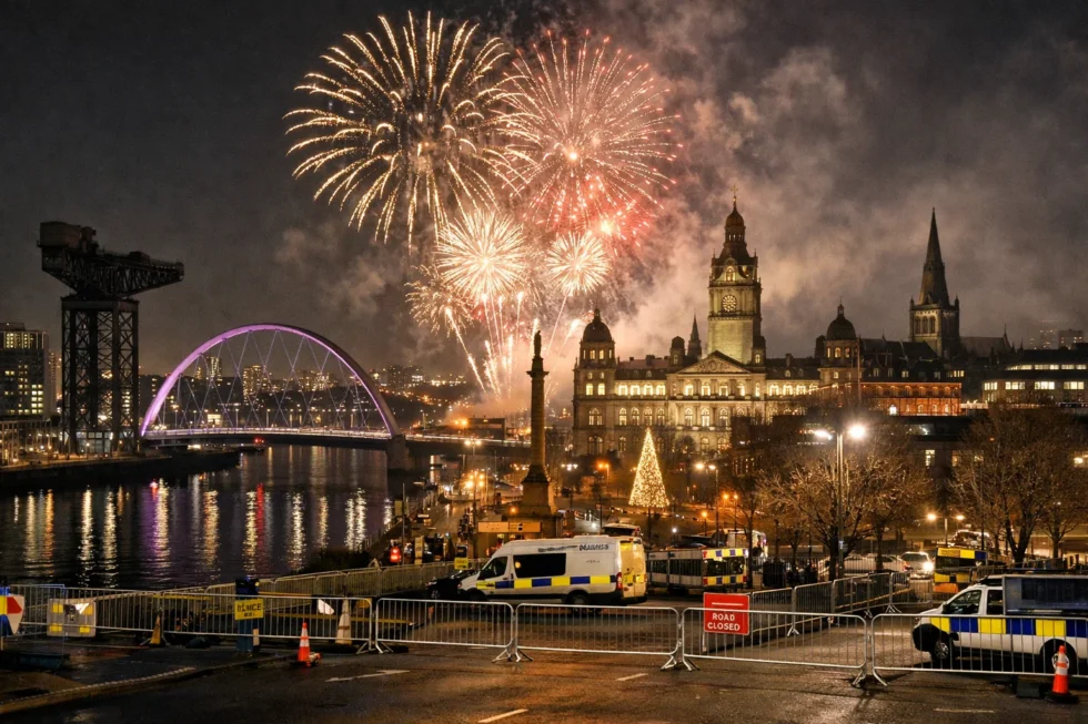 Glasgow New Year fireworks 2025 bring Clyde bridge closures, police crowd zones and major travel disruption. See where to watch, when roads close and how Hogmanay travel works.