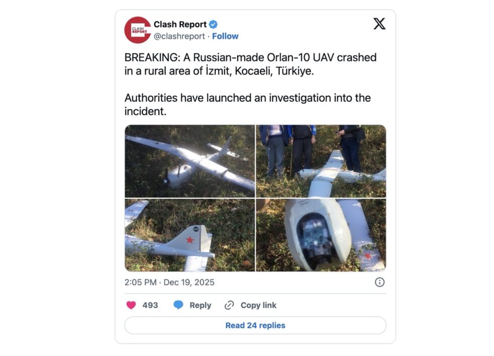 A suspected Russian reconnaissance drone has been discovered in western Turkey for the third time in a week, raising questions about origin, airspace security and regional monitoring in the Black Sea area.