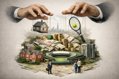 How Merton&rsquo;s &pound;15m Wimbledon-linked sports fund, estate regeneration and housing projects are reshaping South London&rsquo;s land, politics and planning ahead of the 2026 local elections.