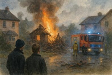 Two people have died in Nelson, Caerphilly, South Wales, following reports of a garden explosion and fire on Friday evening. Gwent Police are investigating the cause.