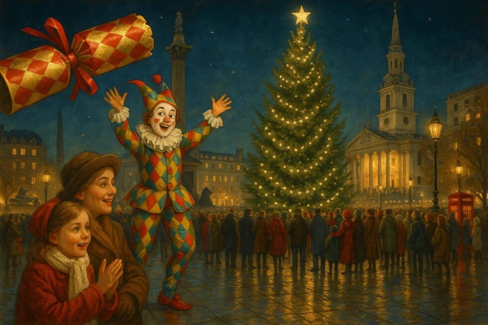 London Christmas Traditions: Discover the history of the Christmas cracker, the Royal Message, and the hilarious Panto shows that define the British festive season.