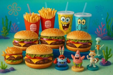 The SpongeBob Movie Menu at Burger King features the yellow Krabby Whopper, Cheesy Bacon Tots, and collectible packaging. Find all the details on the limited-time offerings here.