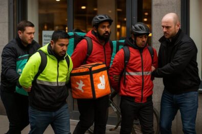 UK immigration authorities arrested 171 people last month in a crackdown on illegal working in the gig economy. The Home Office confirmed 60 delivery riders will be deported