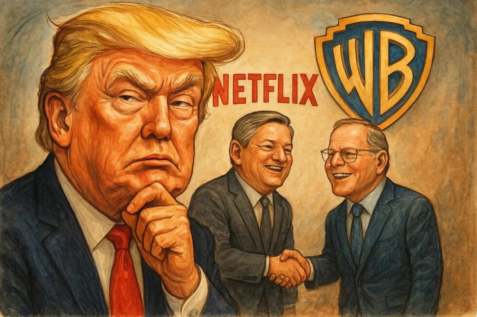 Netflix Co-CEO Ted Sarandos met Donald Trump in November to discuss the Warner Bros. purchase. Sarandos assured him the merger wouldn't create a monopoly, citing the highest-bidder test.