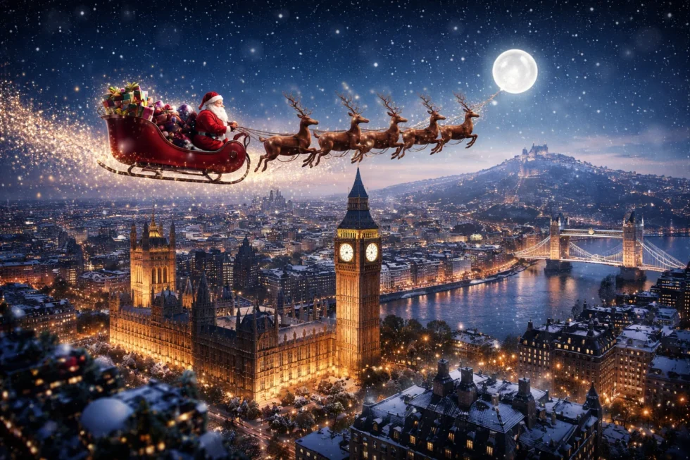 Norad Santa Tracker 2025 shows when Father Christmas reaches London and Scotland. Live route, UK timing, how the tracker works and the 70-year military tradition behind it.