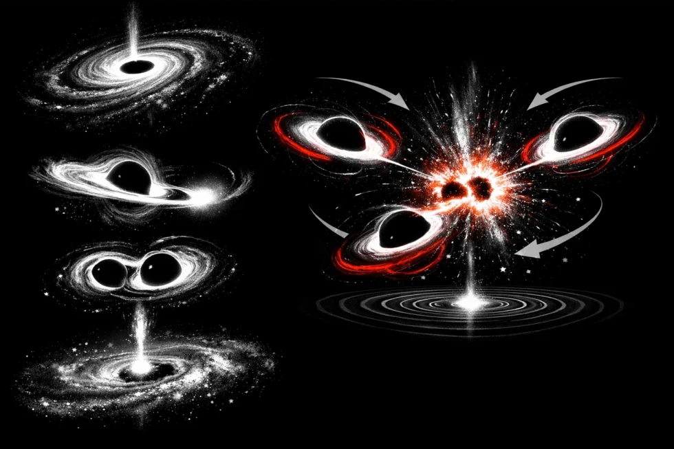 Black hole scientists find three supermassive black holes locked in a rare cosmic collision