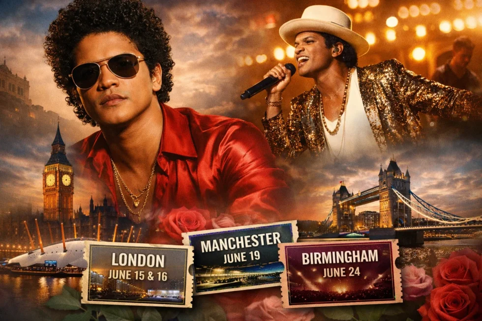Bruno Mars tickets go on sale today, 15 January, at 12:00 for Wembley Stadium in London, with UK prices from £85, official sellers, full tour dates and how to secure Bruno Mars tickets.

