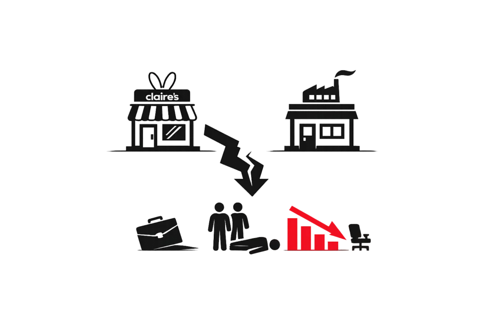 Claire’s and The Original Factory Shop enter administration on 6 January 2026, putting 2,500 UK retail jobs at risk as rising costs, weak spending and tax pressures hit the high street.