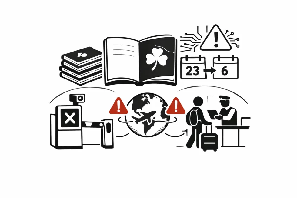 Irish passport holders are being warned not to travel after 12,904 passports issued in late 2025 and early 2026 were recalled because a software error made them non-compliant with international border systems.