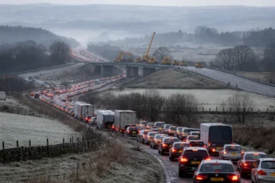 M6 closure between Shap and Penrith on 9 January 2026 sends thousands of drivers onto rural roads, causing gridlock across Cumbria as bridge works and rail disruptions hit travel.