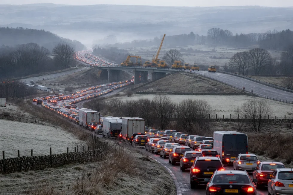M6 closure between Shap and Penrith on 9 January 2026 sends thousands of drivers onto rural roads, causing gridlock across Cumbria as bridge works and rail disruptions hit travel.