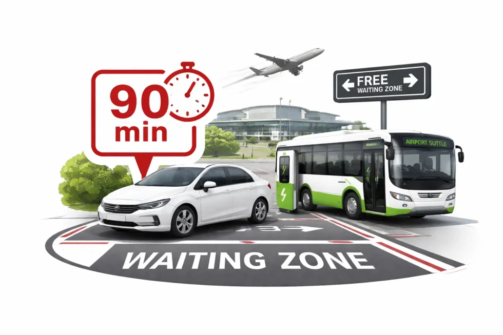 Newcastle Airport has opened a free Waiting Zone for cars and taxis near Callerton Parkway, offering up to 90 minutes free parking and a new electric shuttle service ahead of a record-breaking 2026.