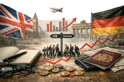 Why Brexit failed to reduce UK migration as new figures show Britain&rsquo;s inflows rose after 2016 and again after 2021. UK&ndash;Germany comparison explains visas, skills, and labour demand in 2026.