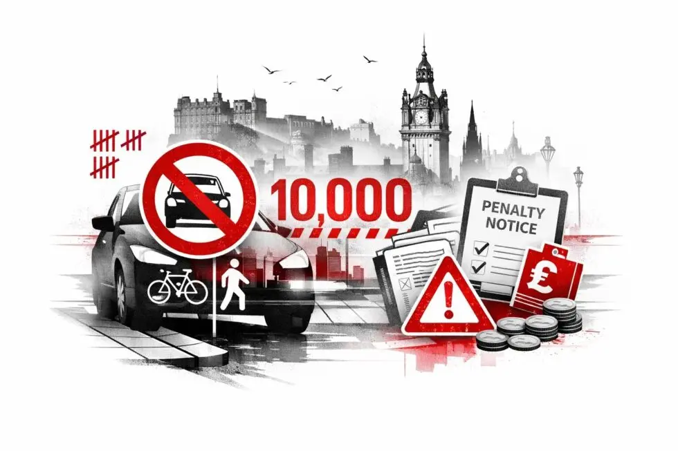 Edinburgh drivers face fines under citywide pavement parking ban; nearly 10,000 penalties issued to improve pedestrian safety and accessibility.