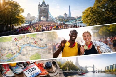 London Marathon 2026: date, route, 2025 winners, entry rules, road closures and UK TV coverage. Practical guide for runners and residents.