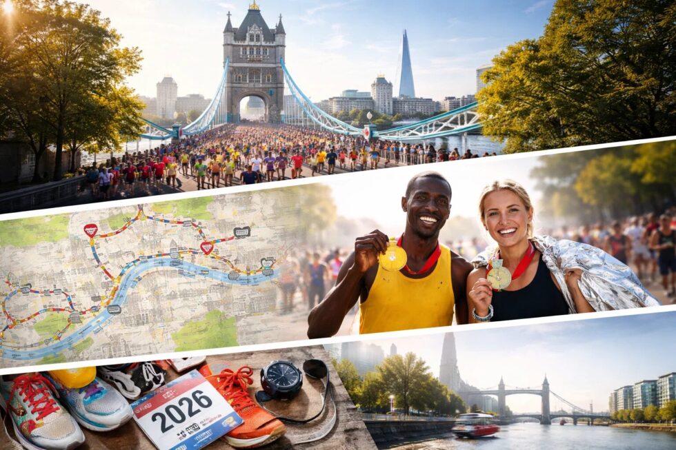 London Marathon 2026: date, route, 2025 winners, entry rules, road closures and UK TV coverage. Practical guide for runners and residents.