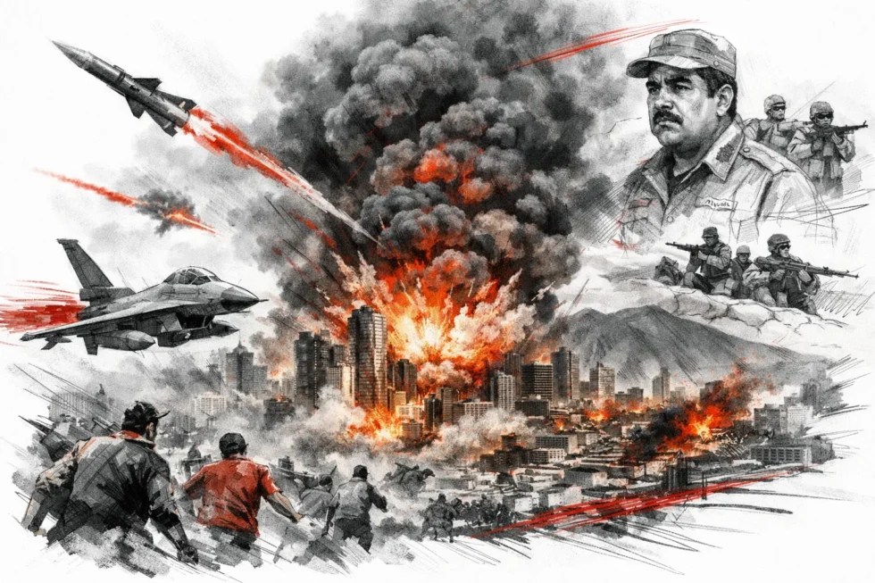 US strikes Venezuela as explosions hit Caracas and Maduro declares emergency, The Times reports