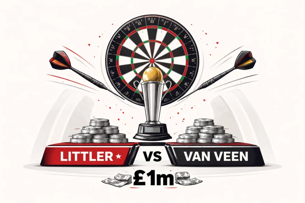 Darts final tonight at Alexandra Palace sees Luke Littler face Gian van Veen for the first £1m PDC world title, with start time, TV, London pubs and a rivalry set to define a decade.