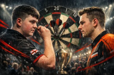 Luke Littler defeats Gian van Veen at Alexandra Palace to win the 2026 PDC World Darts Championship, claiming the &pound;1 million prize and lifting the Sid Waddell Trophy after a dominant final.