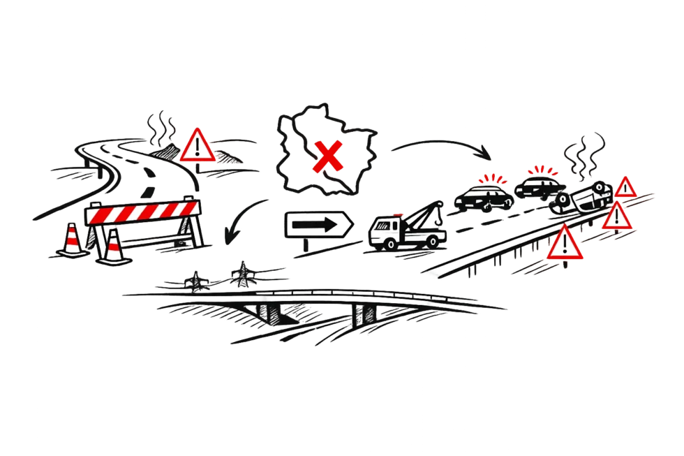 A50 closed in Staffordshire and M6 lanes shut in Cheshire after lorry crashes as snow hits on 5 January 2026. Rail services between Crewe and Stafford also suspended amid winter disruption.