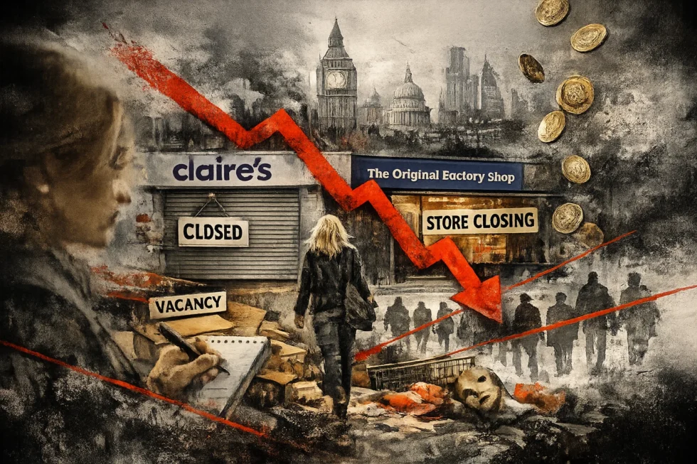 Claire’s and The Original Factory Shop enter administration on 6 January 2026, putting 2,500 UK retail jobs at risk as rising costs, weak spending and tax pressures hit the high street.
