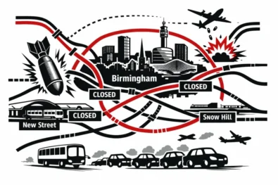Unexploded WWII mortar found near Duddeston railway line forces evacuation and halts Birmingham train services as police and bomb disposal teams secure the site.