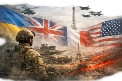 Ukraine, Britain and France have signed a western presence declaration in Paris, creating a coordination group with the US to deploy forces, enforce ceasefire rules and deliver binding security guarantees for Kyiv.