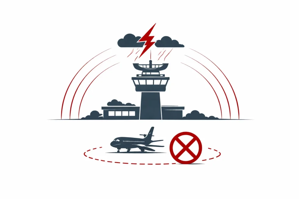 Why did a NATS radar power failure halt Birmingham Airport arrivals after storms hit the UK