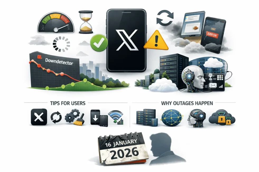 What is known about the UK X outage on 16 January 2026 and what has Elon Musk said?