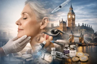 Natural ageing London explained: facial massage, acupuncture, skin rejuvenation and regulated injectables. Compare Botox London prices, downtime and top-rated clinics with addresses.
