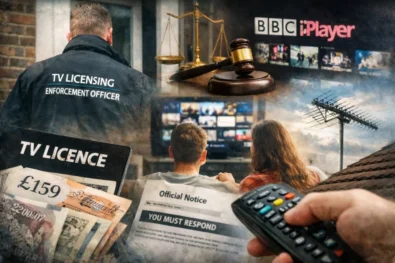 TV licence UK rules in 2026 explained: who must pay, &pound;159 cost, streaming and BBC iPlayer rules, TV Licensing visits, enforcement powers, exemptions and what happens if you do not pay.