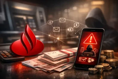 Santander has issued a warning to UK banking customers after identifying a rise in task-based online scams, with more than &pound;95,000 stolen between October and December 2025, according to bank data.