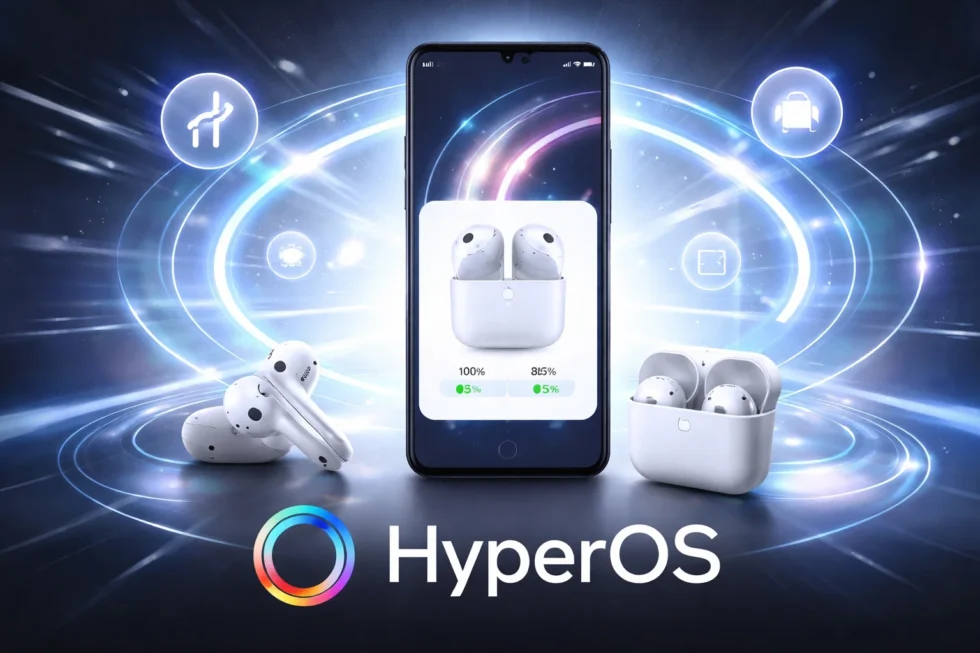On 22 January 2026, Xiaomi confirmed native Apple AirPods support in HyperOS 3.1. AirPods, priced from £129 in the UK, now gain pop-up pairing, battery status and Spatial Audio on Android.