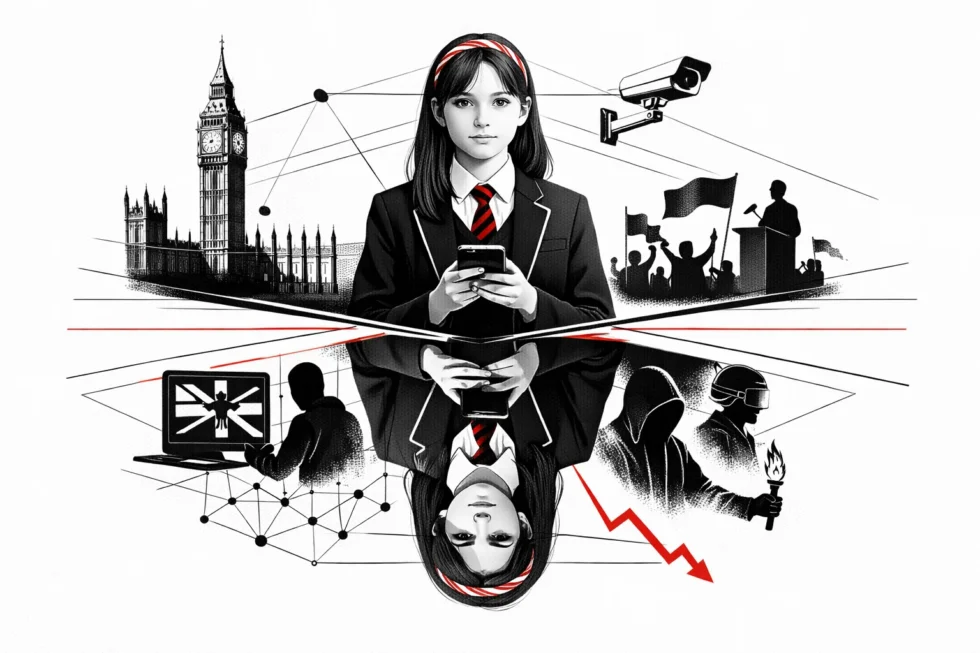 AI-generated schoolgirl avatar from a UK counter-extremism game has been repurposed into a far-right meme, spreading rapidly across mainstream platforms after being removed from its original classroom context.