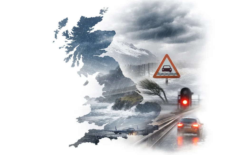 Storm Chandra is forecast to bring heavy rain, strong winds and snow to the UK, with amber warnings issued as flooding risks rise in south-west England and travel disruption is expected.