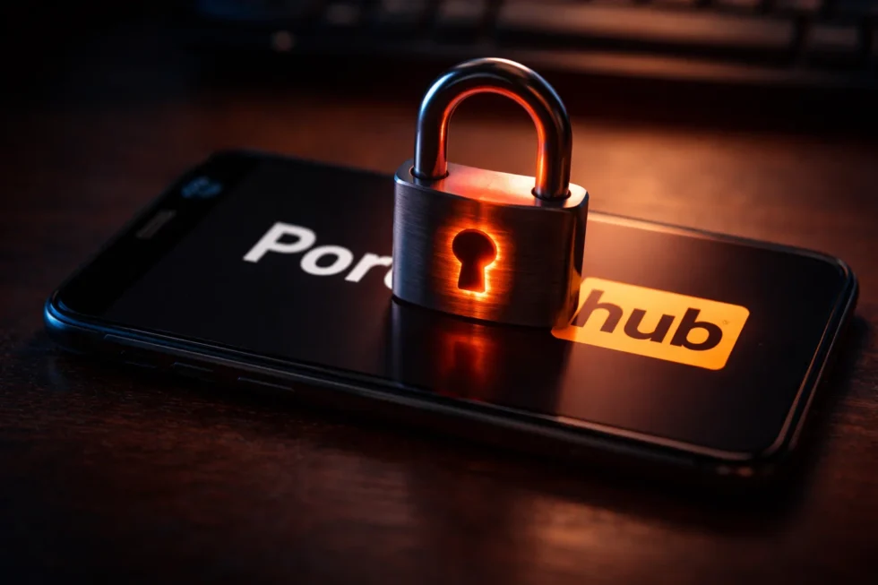 Pornhub will block access for new UK users from 2 February under Online Safety Act age-check rules. Aylo says traffic fell 77% and users are pushed to riskier sites.